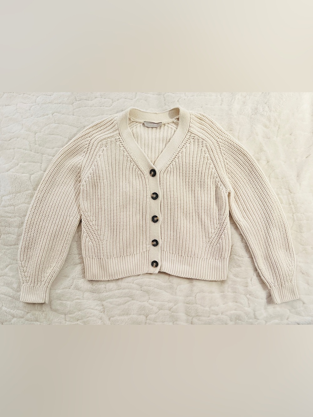 Everlane The Texture Cotton Cardigan
Sweater in Canvas Cream size L